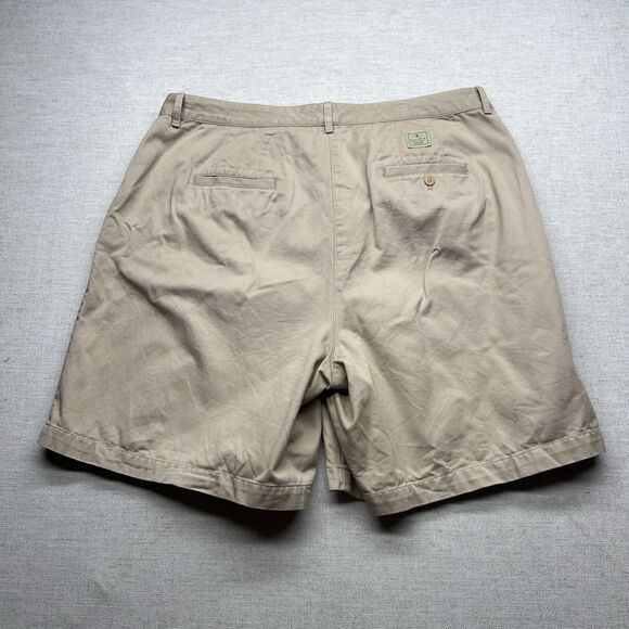 Lauren Jeans Co Ralph Lauren Womens Khaki Shorts Tan Flat Front Size 16W Cotton - Picture 9 of 10